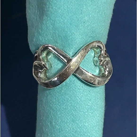 Tiffany&Co. Silver 925 Polished Infinity Ring Size 5 Vintage - Picture 3 of 6